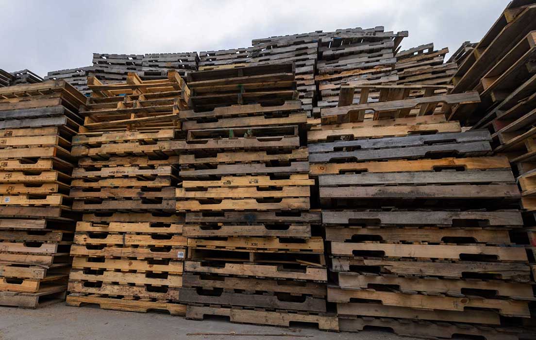 Image of stacked pallets